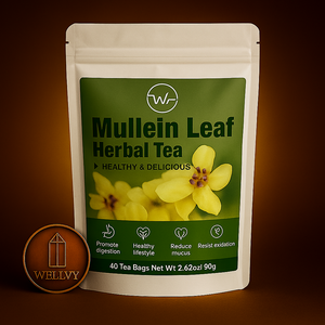 Minch Herbal Mullein Leaf Tea - Natural Lung Cleanse, Detoxification, & Cough Relief wellvy wellness store