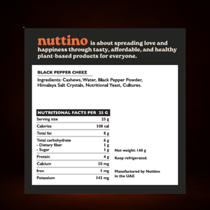 Nuttino Vegan Black Pepper Cheese 140g wellvy store