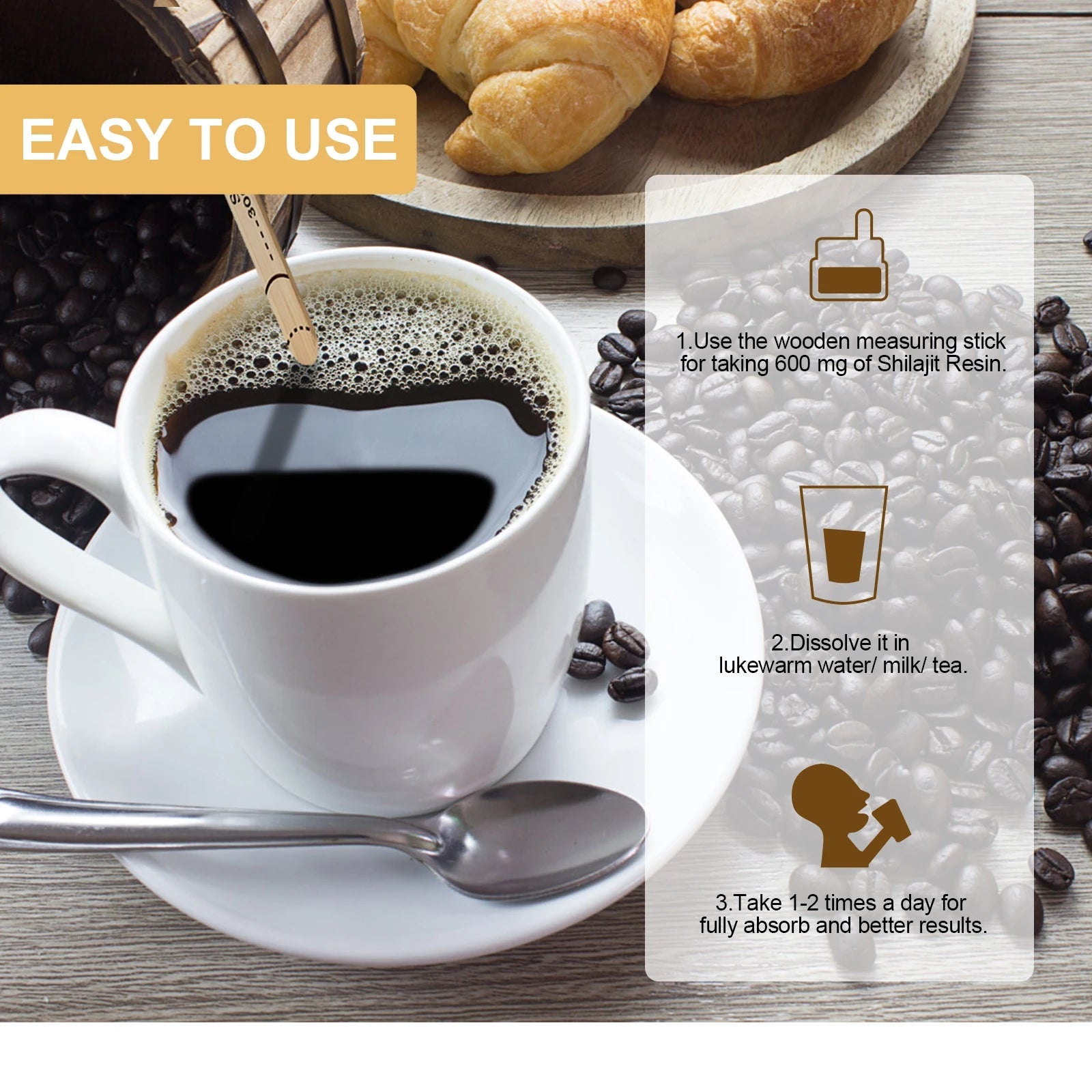 Organic Shilajit Resin – Mineral-Rich Energy & Wellness Boost | 85+ Trace Minerals